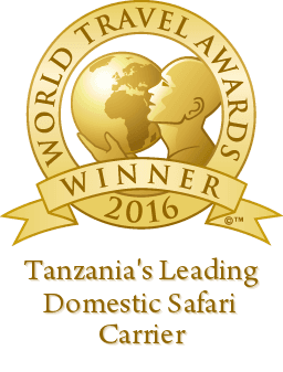 World Travel Awards Winner 2016 — Tanzania's Leading Domestic Safari Carrier